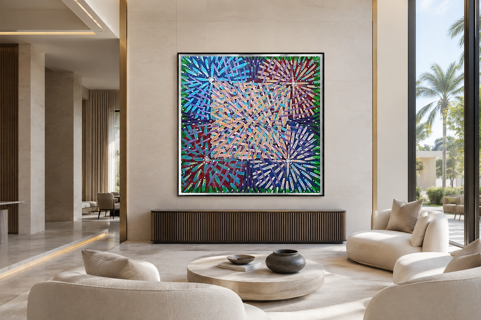 John Dobson artwork in an Abu Dhabi villa